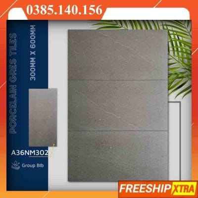 Gạch 30x60 nordic-stone-A36NM302 đá mờ xám bê tông