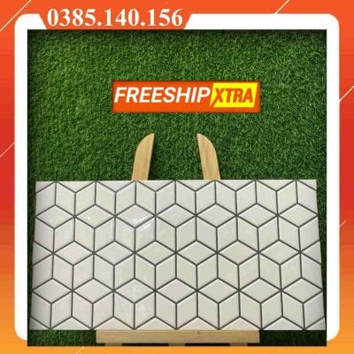 Gạch ốp 30x60 trang trí lục giác trắng VINTT30615