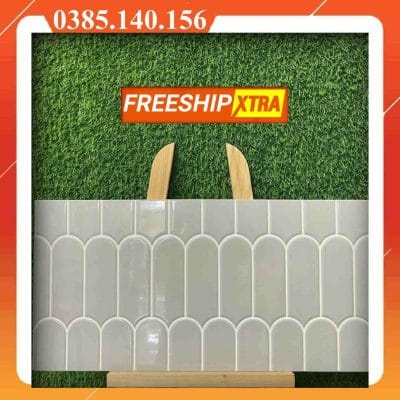 Gạch ốp 30x60 trang trí lông vũ xám VINTT30619