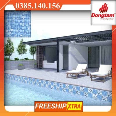 Gạch mosaic 20x20 Đồng Tâm 2020MARINA001 màu xanh nhạt