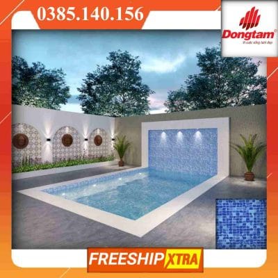 Gạch mosaic 20x20 Đồng Tâm 2020MARINA002 màu xanh nước biển