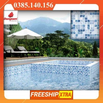 Gạch 20x20 Đồng Tâm 2020MARINA004 màu xanh nhạt hồ bơi