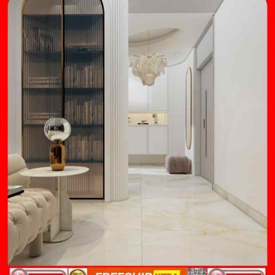 Gạch Italy 100x100 BELLISSIMO-BL10035 vân đá xám kem