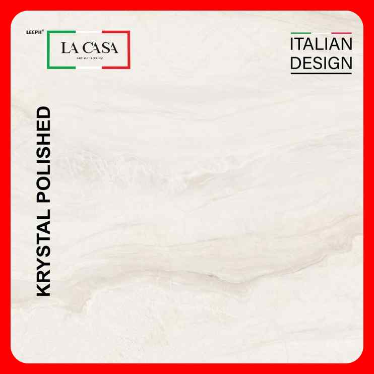 Gạch Italy 100x100 LACASA-LT10014 vân mây màu kem - Ảnh 2