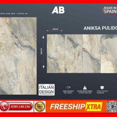 Alternative view of Gạch Italy 120x260 AB-ANIKSA-PULIDO vân đá marbal tự nhiên