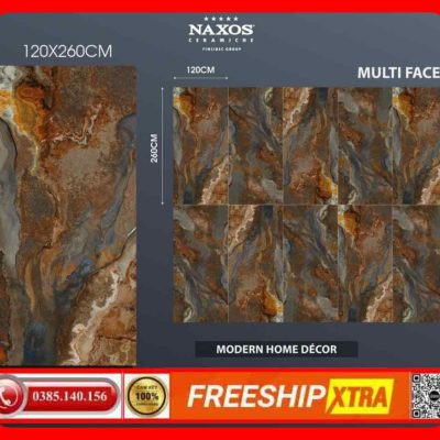 Gạch Italy 120x260 NAXOS SERENADE COSMIC nâu vân đá hoa cương