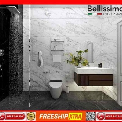 Gạch Italy 60x120 BELLISSIMO BL126SL20IN màu trắng xám mịn