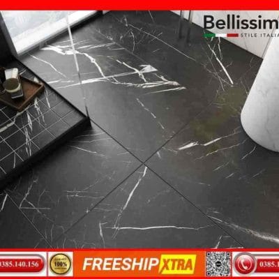 Gạch Italy 60x120 FLORINA FL126M6 đen mờ mịn tia chớp xám