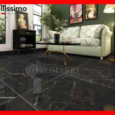 Gạch Italy 60x120 ROMARIO C121J572P màu đen vân xám mịn