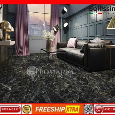 Gạch Italy 60x120 ROMARIO C121J576P đen tia chớp xám mịn