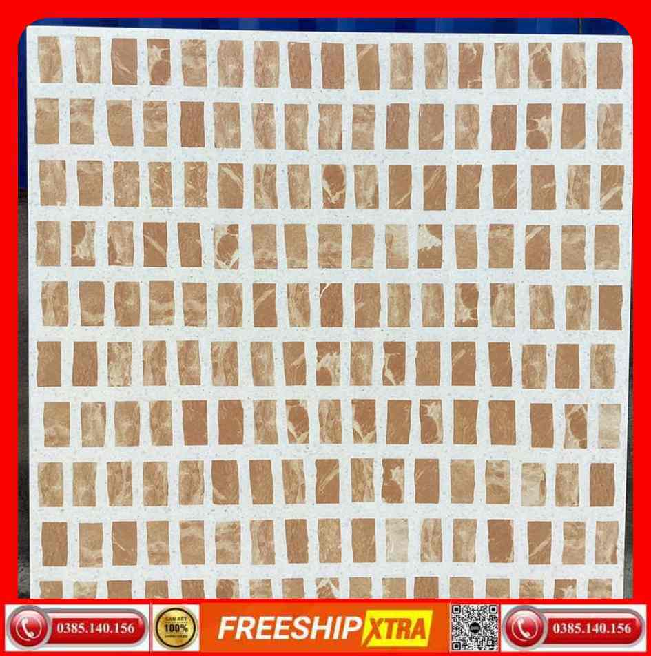 Gạch 60x60 Terrazzo 6013 đá mờ màu nâu đất - Ảnh 2