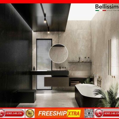 Gạch Italy 75x150 ELEMENT-EM157805RG màu xám mờ mịn