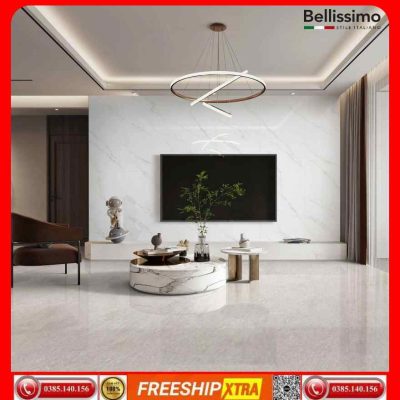 Gạch Italy 75x150 ROMARIO-CR157J777P màu trắng vân xám khói