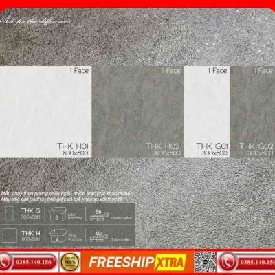 Gạch 30x60 Eurotile Thạch Khuê THK-G02 màu xám bê tông