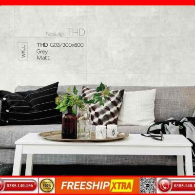 Gạch 30x60 Eurotile Thiên Di THD-G03 màu xám xi măng