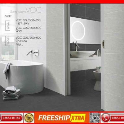 Gạch 30x60 Eurotile Vọng Cát VOC-G03 màu xám đậm