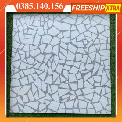 Gạch 60x60 Terrazzo sỏi mosaic màu trắng VIN66T01