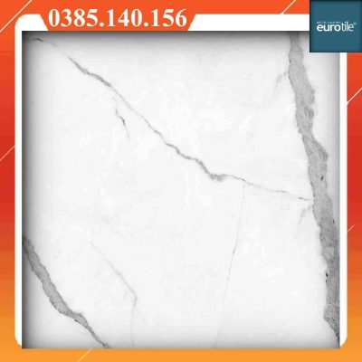 Alternative view of Gạch 80x80 Eurotile SÔNG BĂNG SIG-SOB-E01 đá marbal màu trắng vân xám